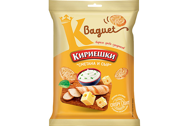 «Кириешки Baguet», сухарики со вкусом сметаны и сыра, 50 г