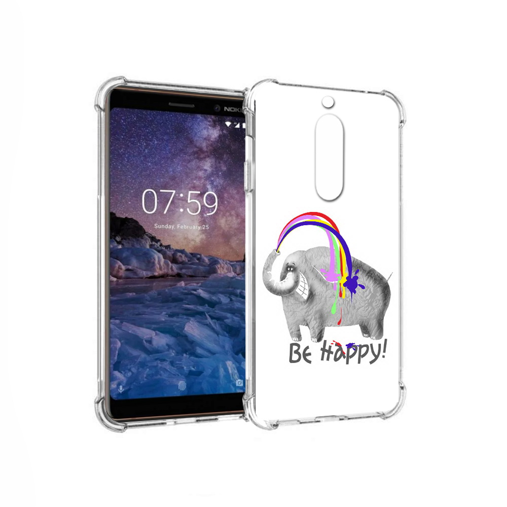 

Чехол MyPads Tocco для Nokia 7 счастливый слон (PT95887.123.632), Прозрачный, Tocco