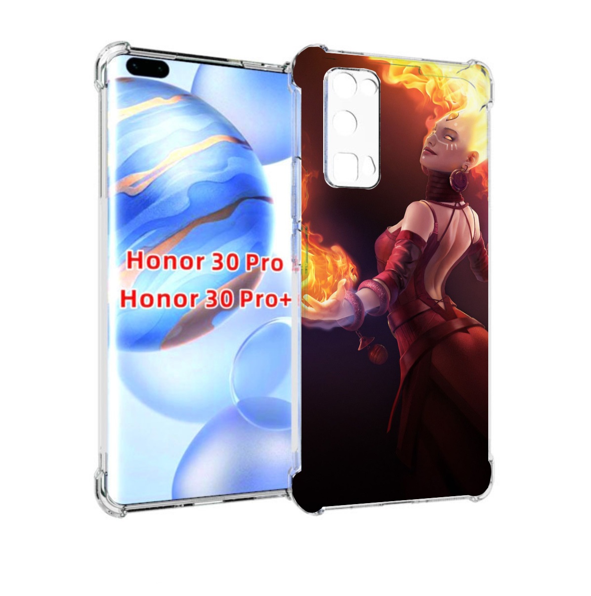 

Чехол бампер MyPads dota 2 Lina для Honor 30 Pro, Прозрачный, Tocco