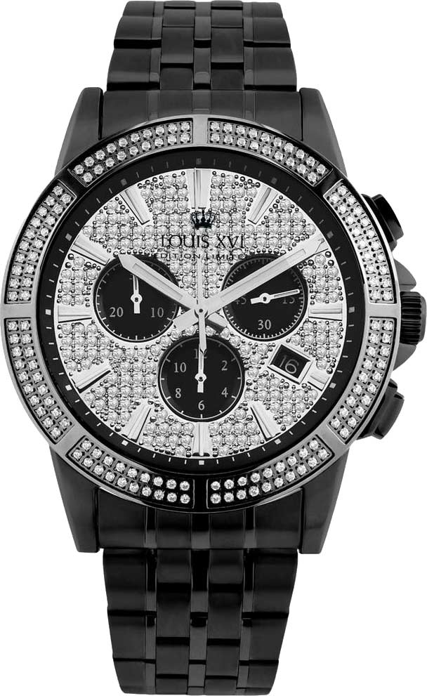 фото Наручные часы мужские louis xvi majeste-iced-out-1039 черные
