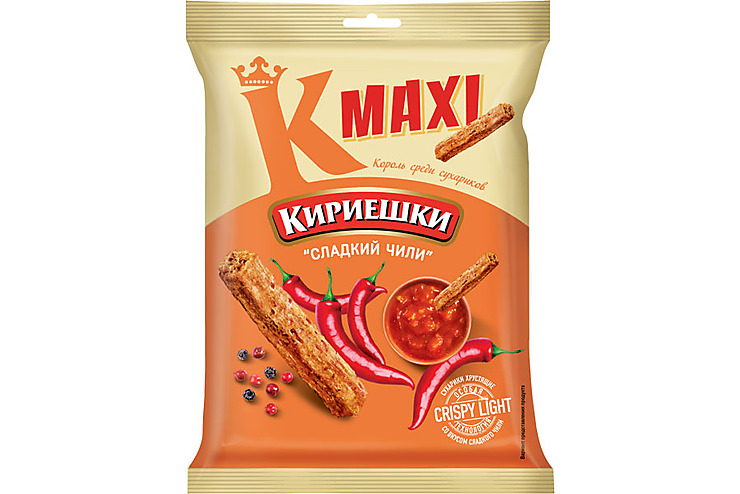 

«Кириешки Maxi», сухарики со вкусом сладкого чили, 60 г