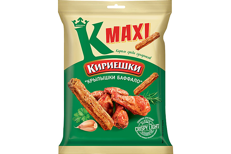 «Кириешки Maxi», сухарики со вкусом крылышек Баффало, 60 г