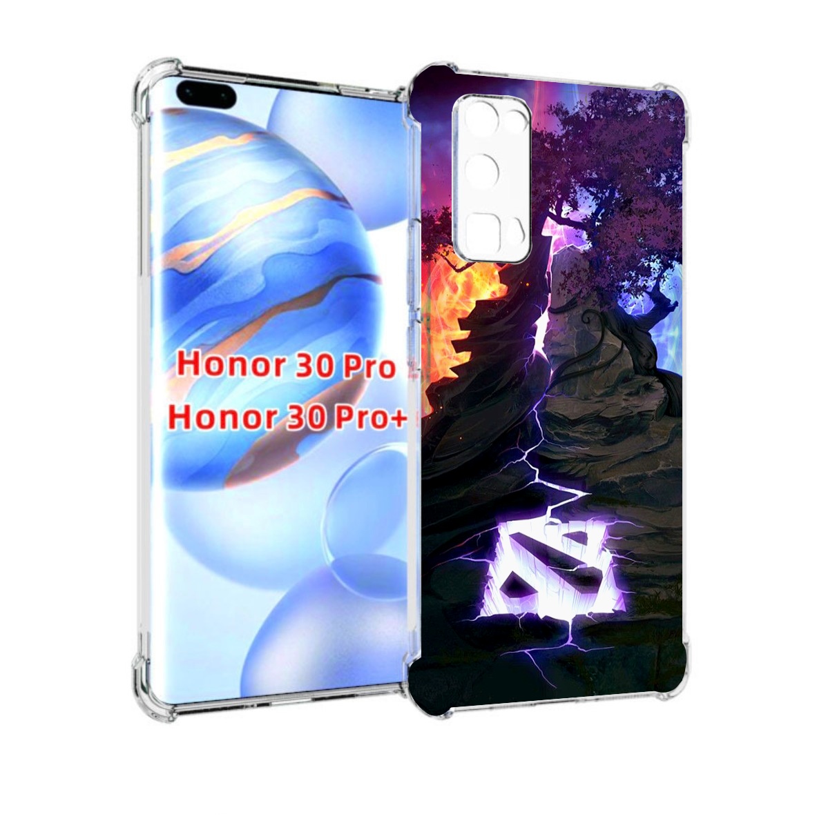 

Чехол бампер MyPads dota 2 логотип для Honor 30 Pro, Прозрачный, Tocco