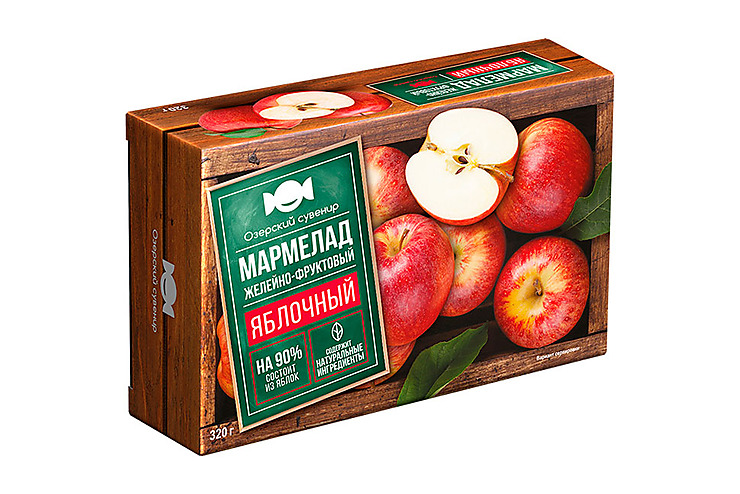 «Озёрский сувенир», мармелад «Яблочный», 100% натуральный продукт, 320 г