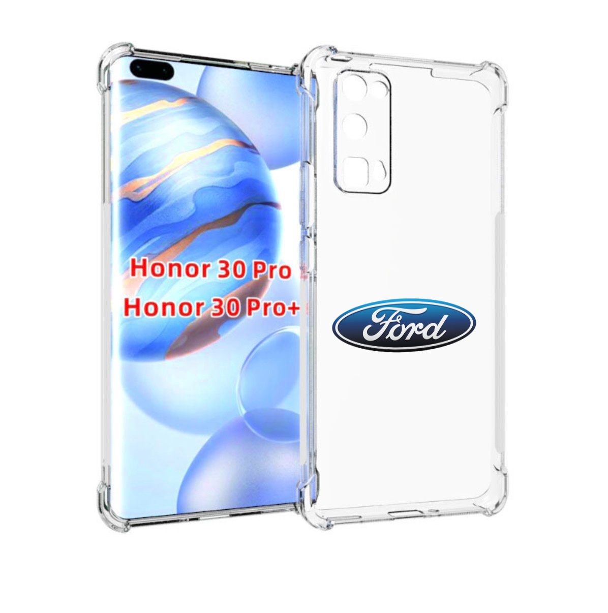 

Чехол бампер MyPads ford-3 мужской для Honor 30 Pro, Прозрачный, Tocco