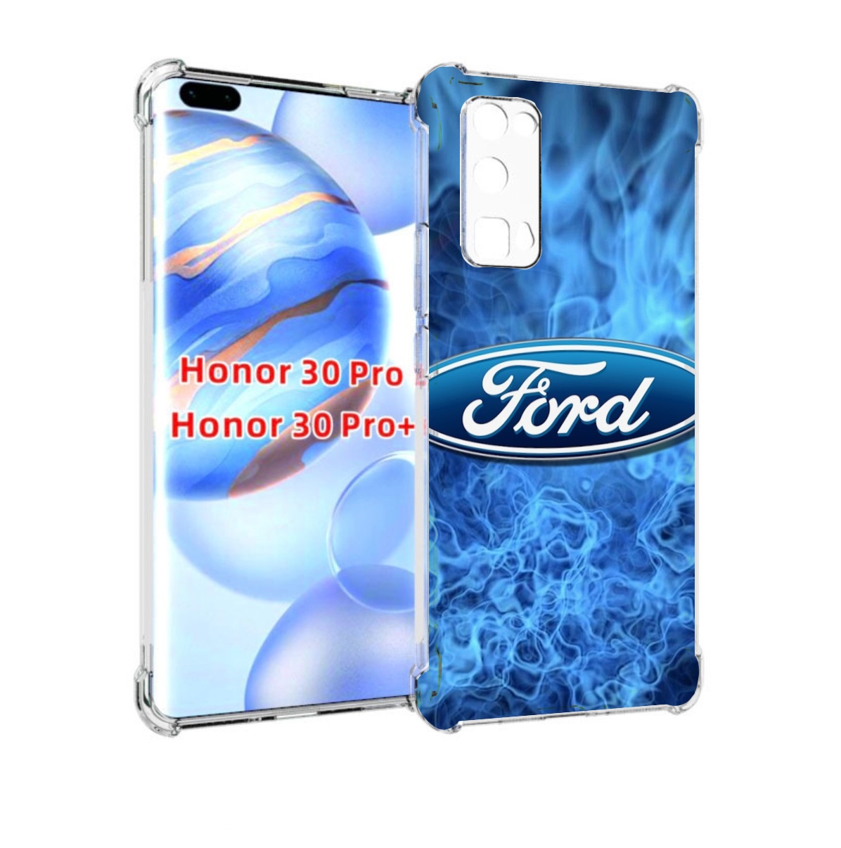 

Чехол бампер MyPads ford-форд-22 м для Honor 30 Pro, Прозрачный, Tocco