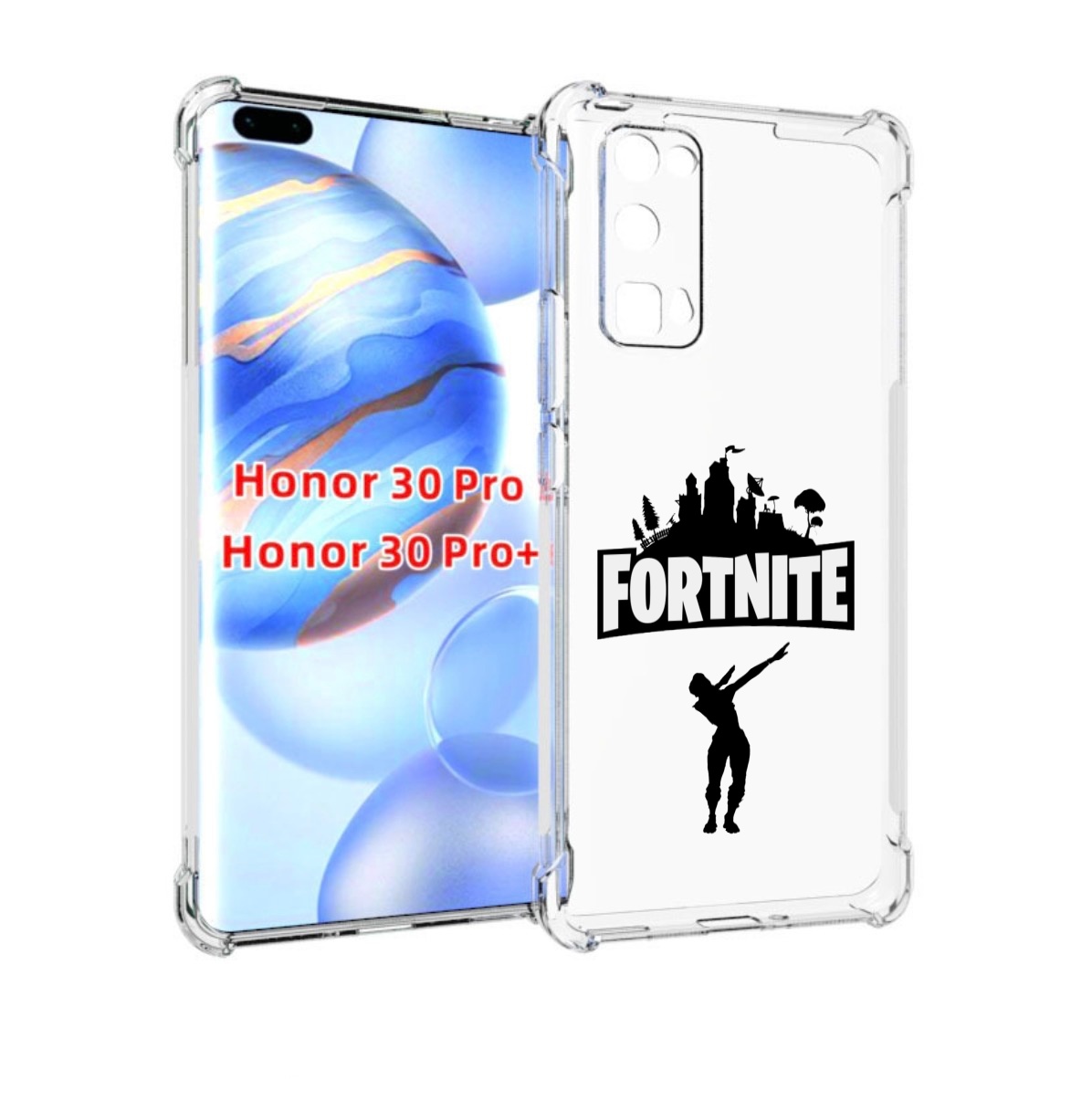

Чехол бампер MyPads fortnite-2 для Honor 30 Pro, Прозрачный, Tocco