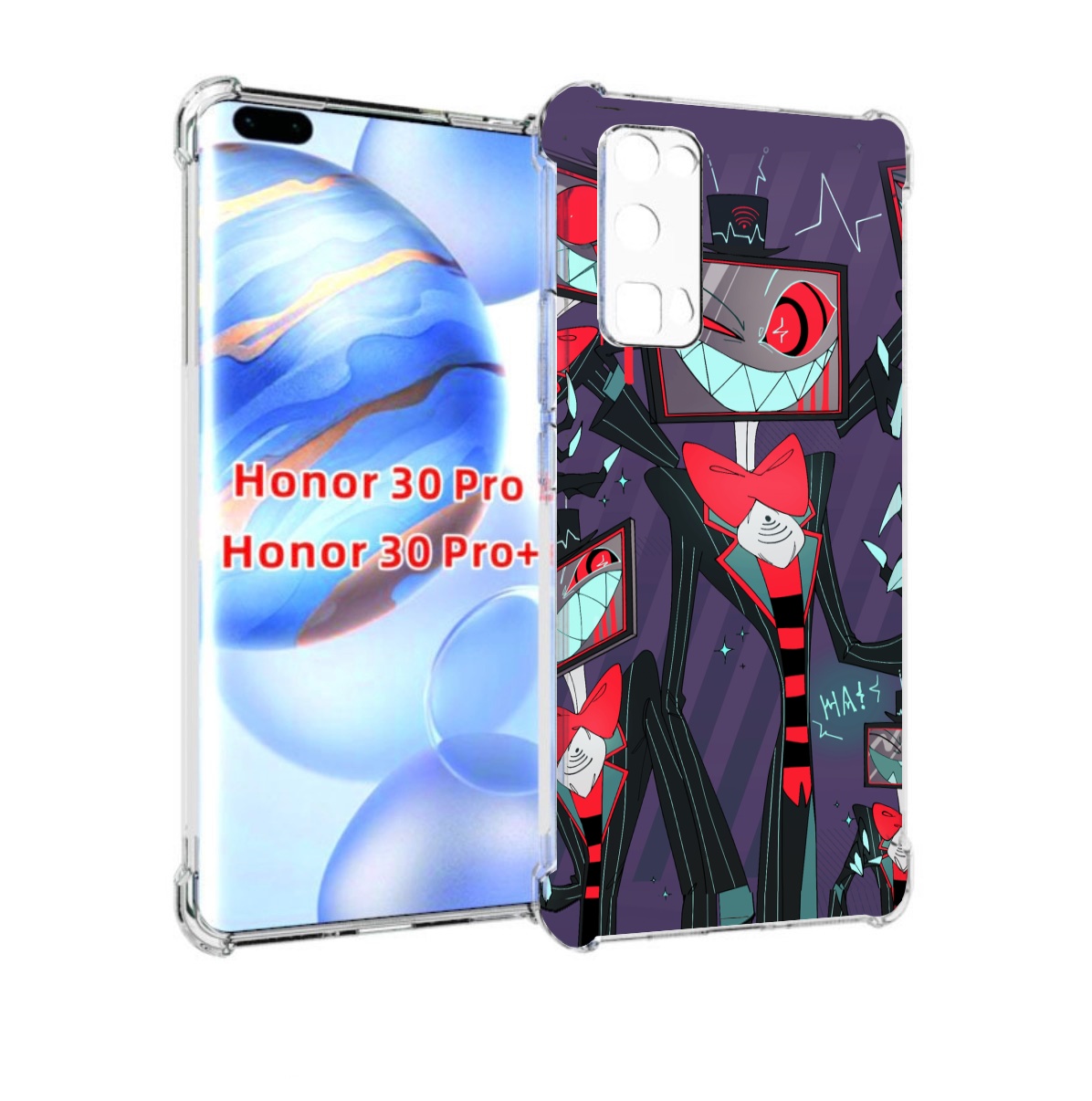 

Чехол бампер MyPads hazbin hotel для Honor 30 Pro, Прозрачный, Tocco