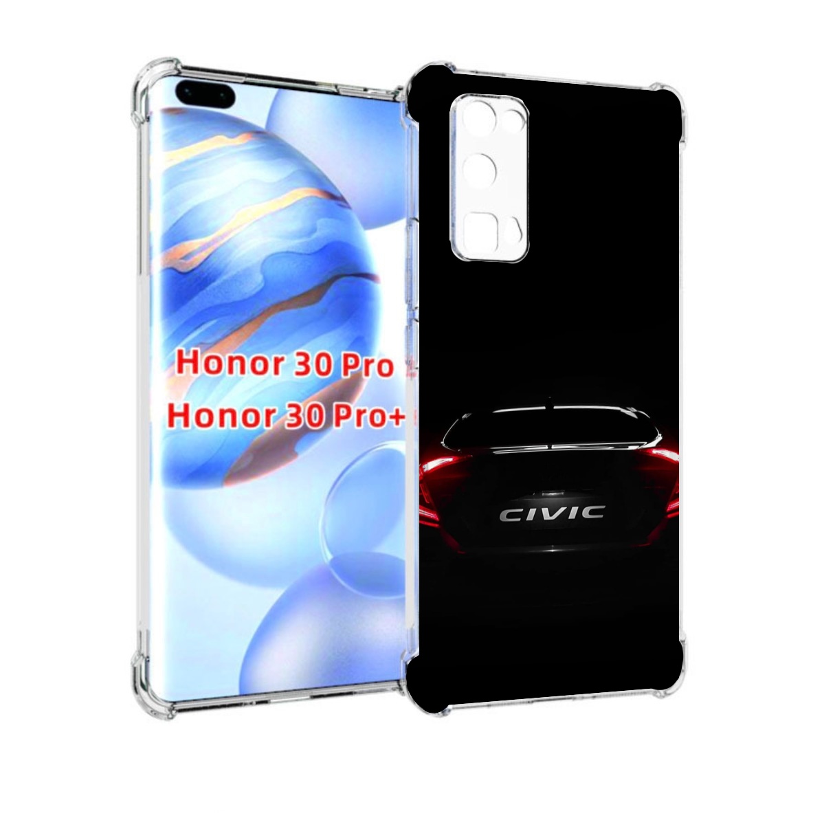 

Чехол бампер MyPads honda хонда 2 для Honor 30 Pro, Прозрачный, Tocco