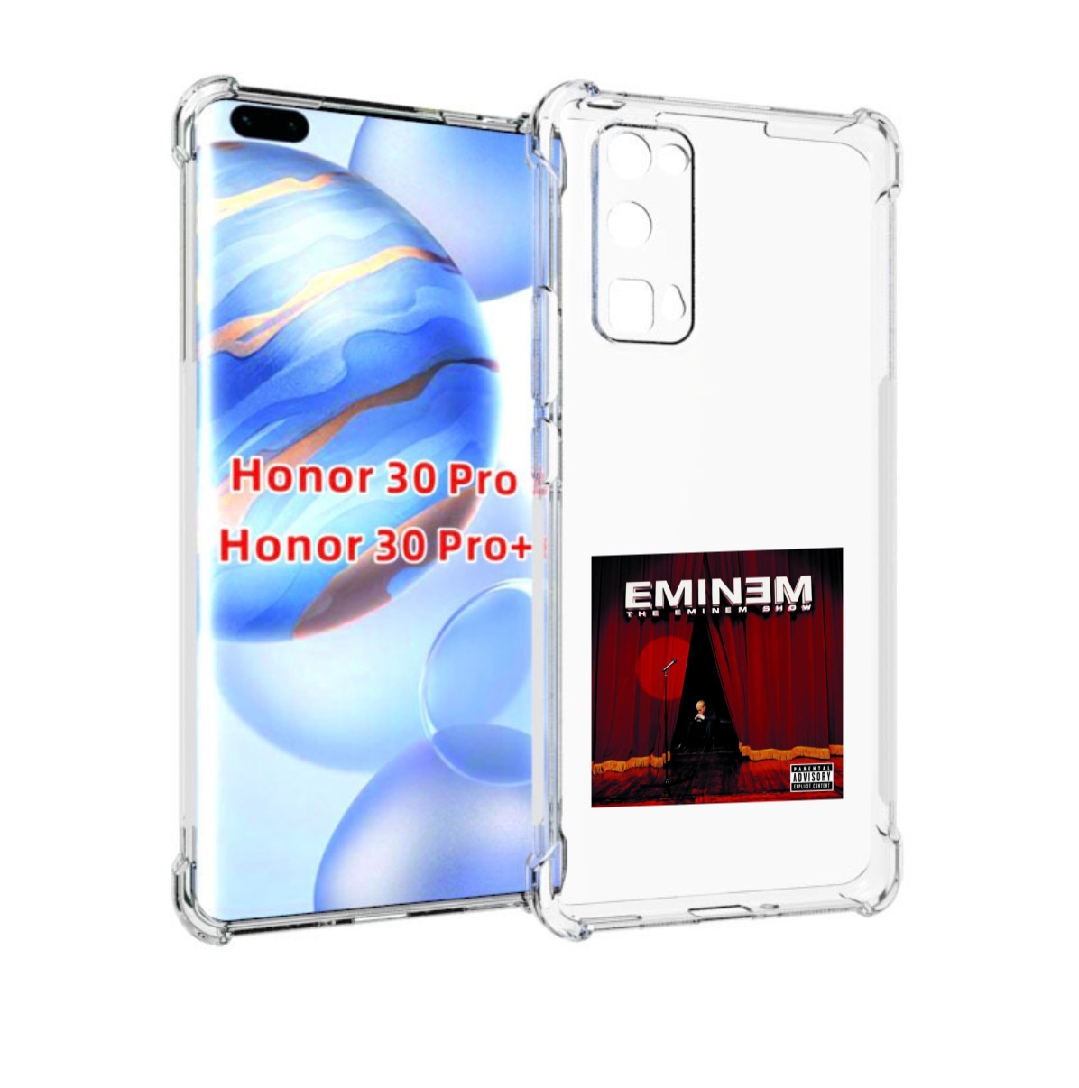 

Чехол Бампер Mypads The Eminem Show Для Honor 30 Pro Honor, Прозрачный, Tocco