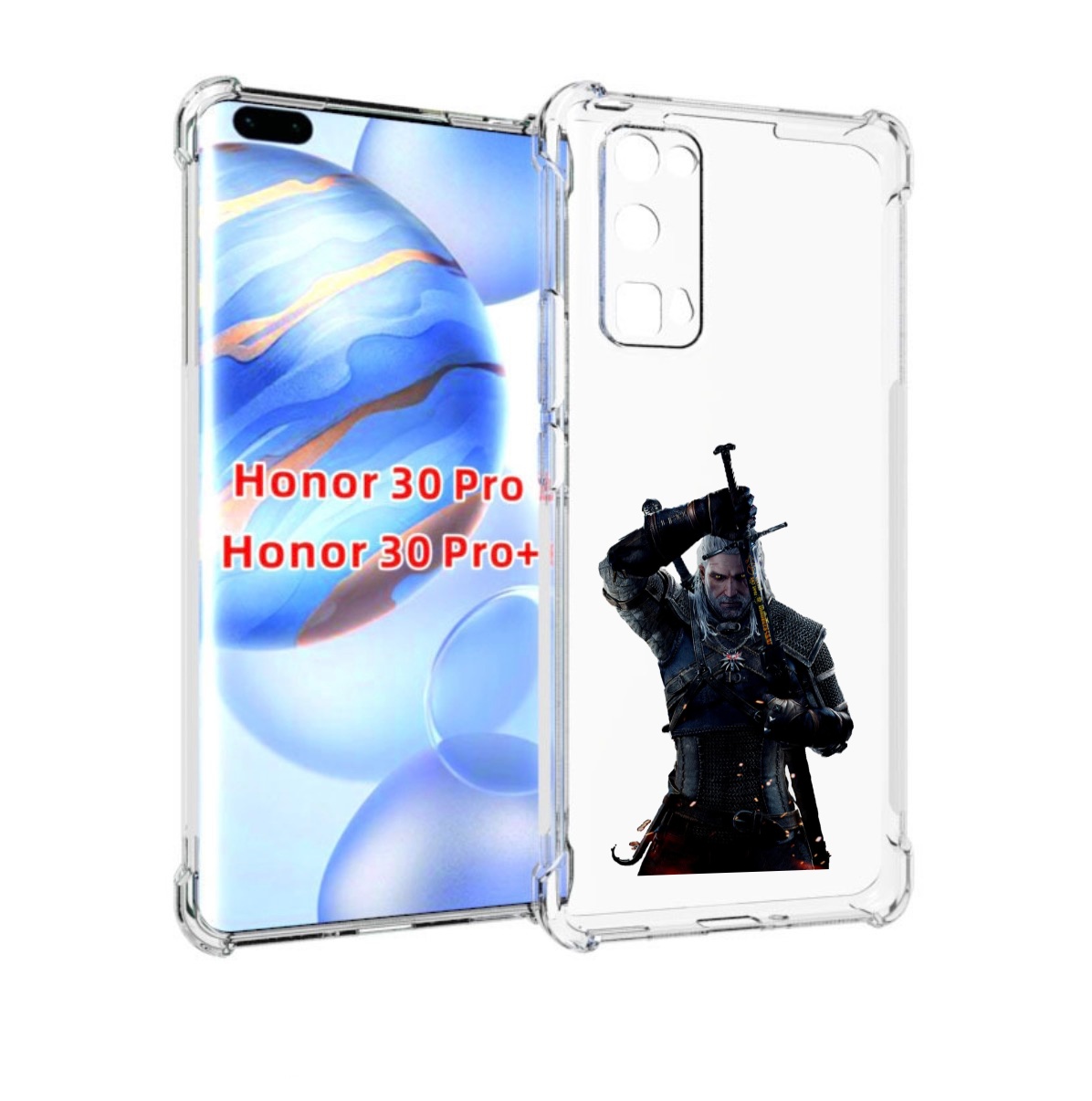 

Чехол бампер MyPads The-Witcher-3-Ведьмак для Honor 30 Pr, Прозрачный, Tocco