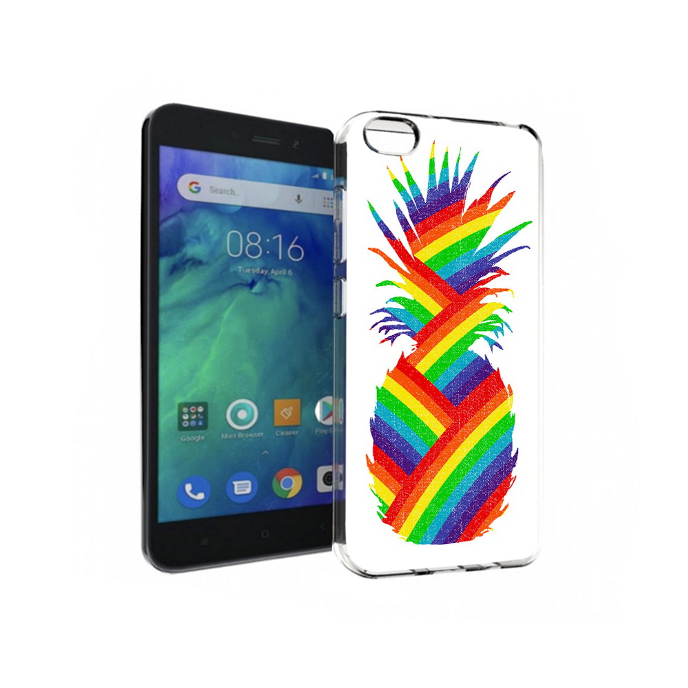 

Чехол MyPads Tocco для Xiaomi Redmi Go радужный ананас, Прозрачный, Tocco