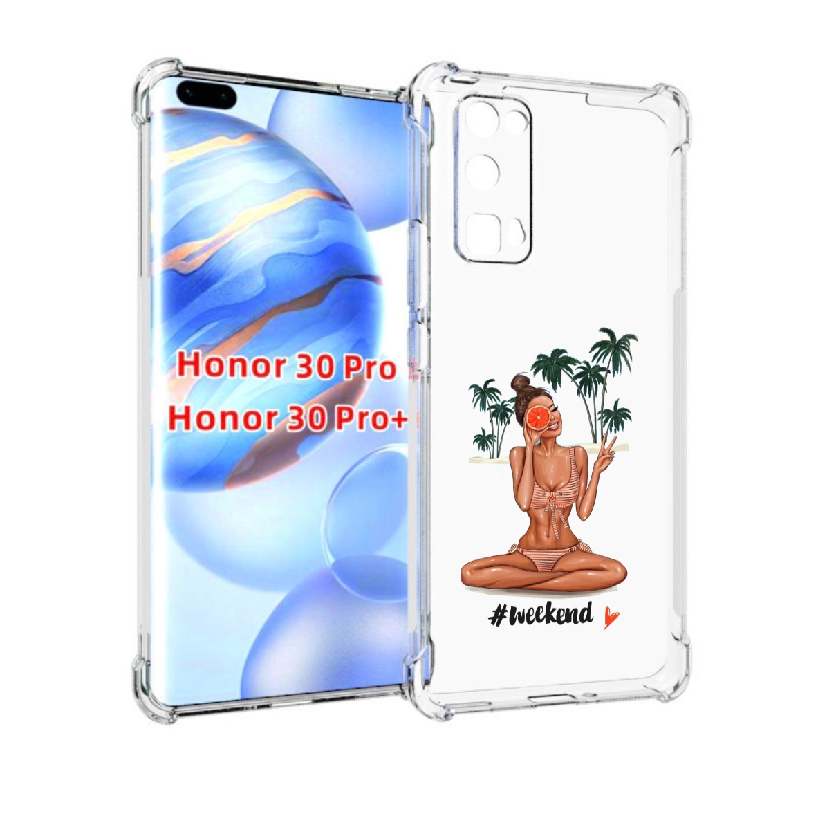 

Чехол бампер MyPads Weekend для Honor 30 Pro, Прозрачный, Tocco