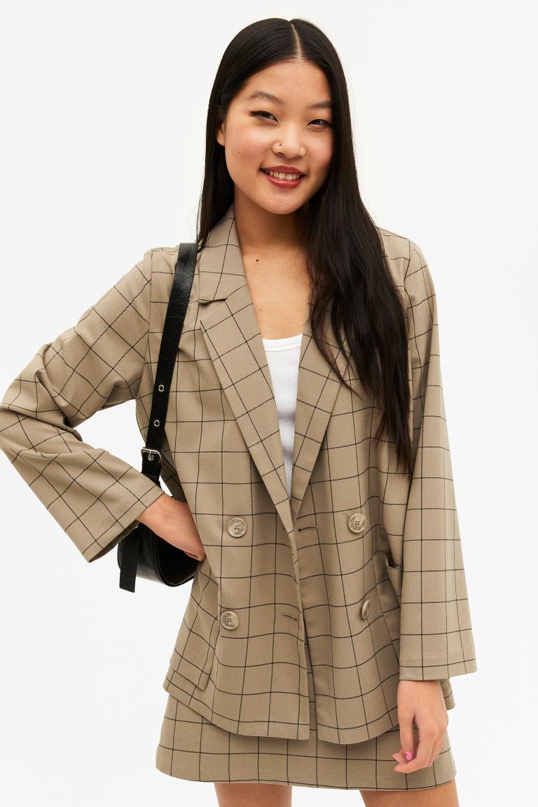 

Блейзер женский Monki 1015359029 коричневый 2XS (доставка из-за рубежа), 1015359029