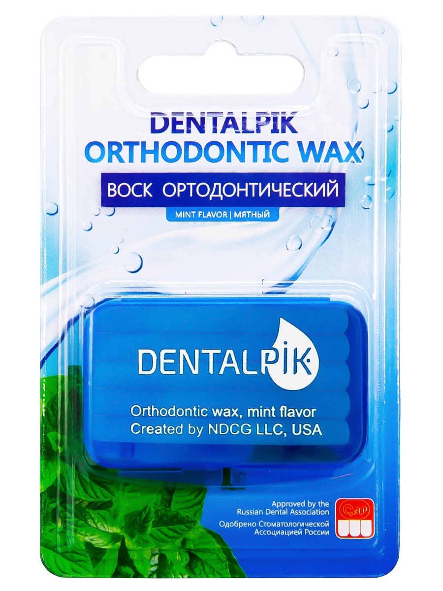 фото Воск для брекетов dentalpik orthodontic wax mint, мятный, прозрачный