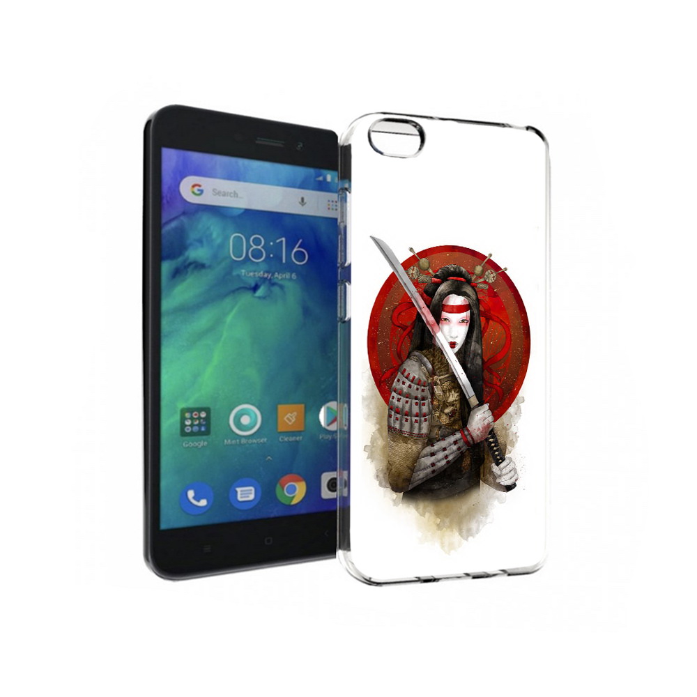

Чехол MyPads Tocco для Xiaomi Redmi Go рисованная девушка с катаной, Прозрачный, Tocco