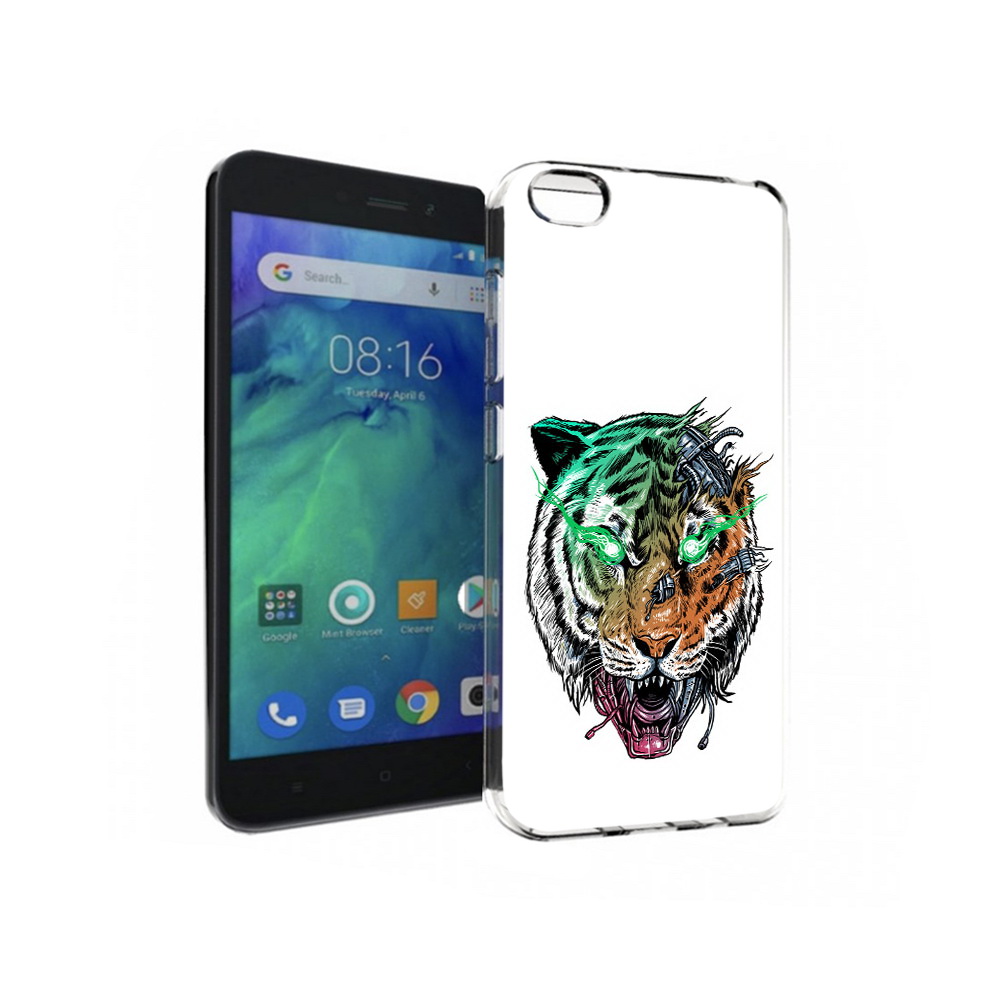 

Чехол MyPads Tocco для Xiaomi Redmi Go робо-тигр, Прозрачный, Tocco