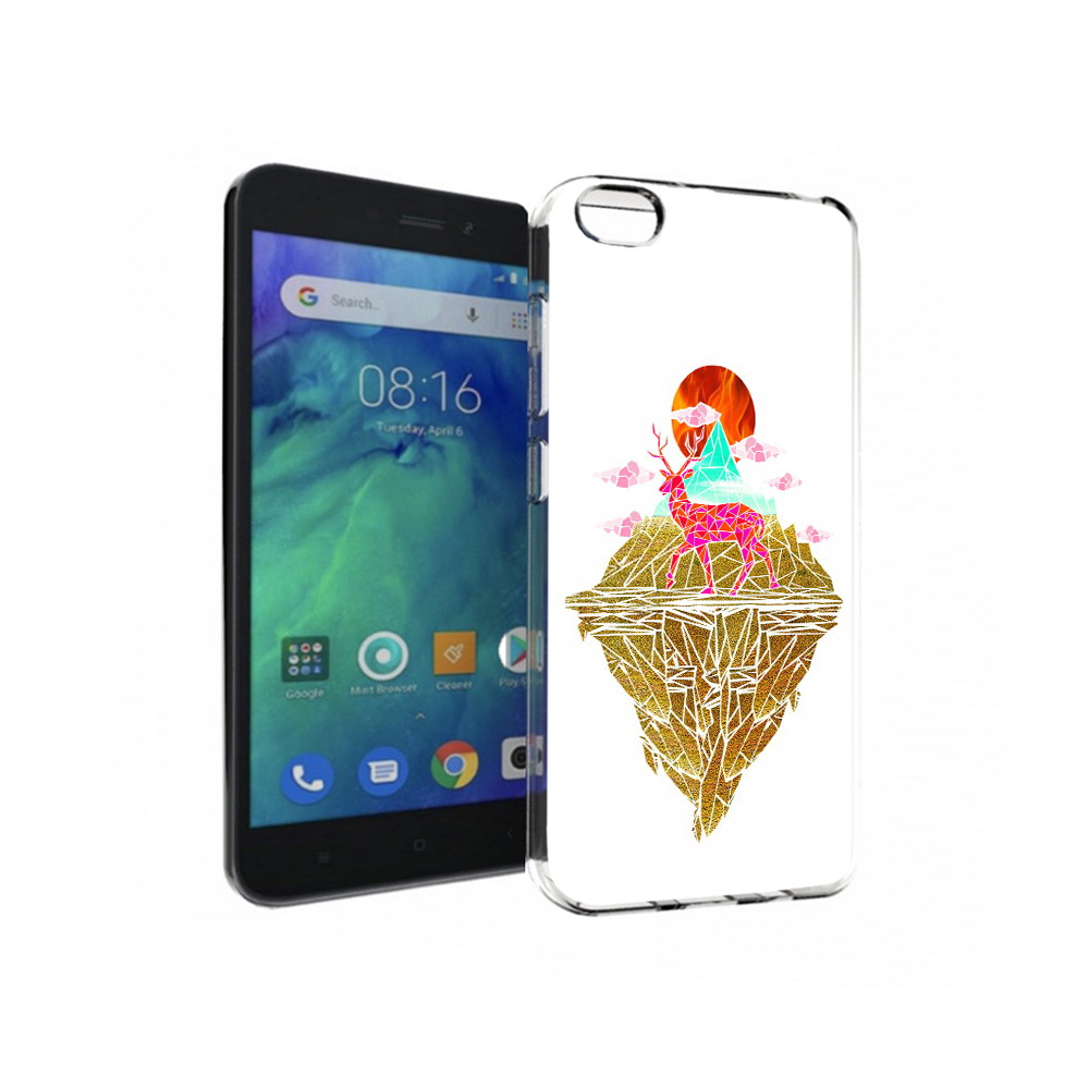 

Чехол MyPads Tocco для Xiaomi Redmi Go розовый олень абстракция, Прозрачный, Tocco