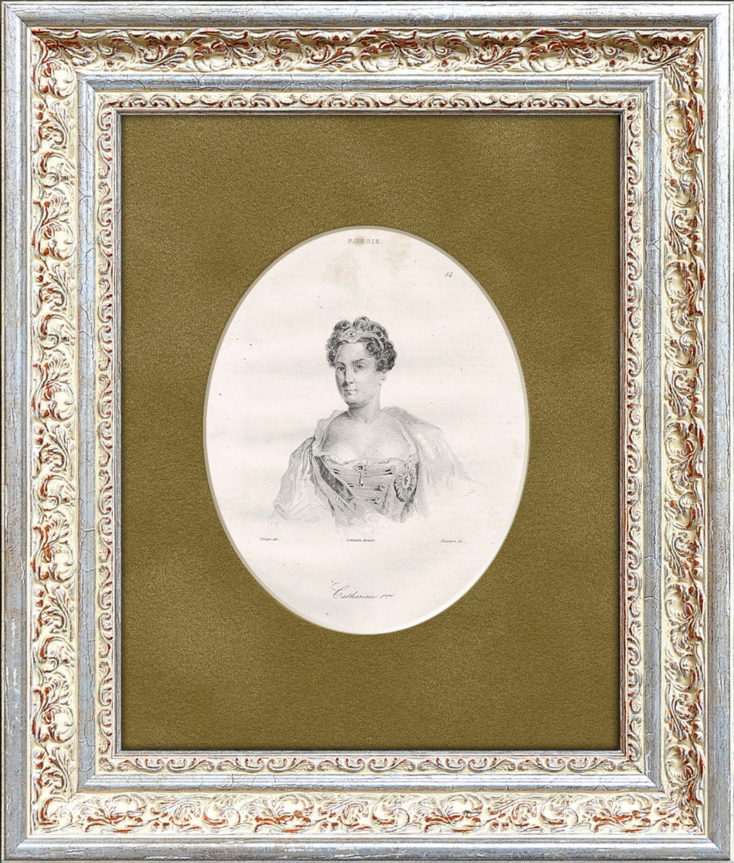 

Гравюра Русская императрица Екатерина I 1838 г.