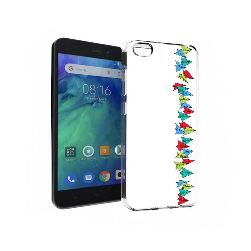 

Чехол MyPads Tocco для Xiaomi Redmi Go самолетики из листочков, Прозрачный, Tocco