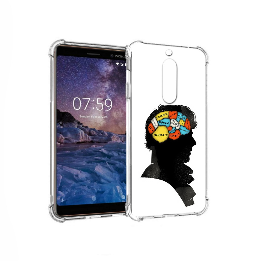 

Чехол MyPads Tocco для Nokia 7 темный рисунок (PT95887.123.640), Прозрачный, Tocco