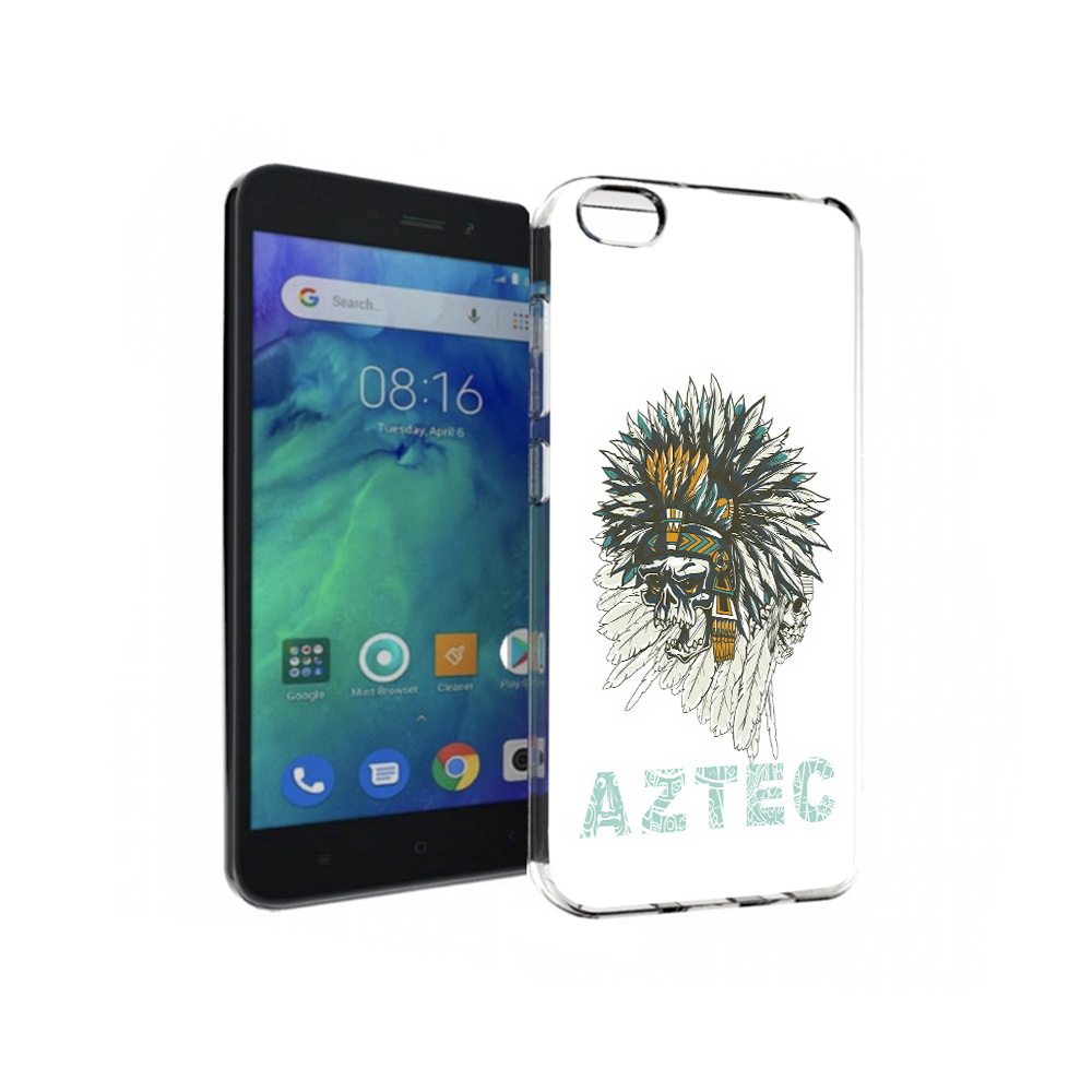 

Чехол MyPads Tocco для Xiaomi Redmi Go скелет индеец, Прозрачный, Tocco