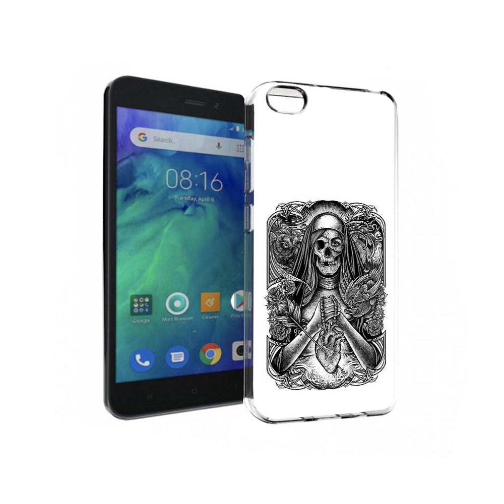 

Чехол MyPads Tocco для Xiaomi Redmi Go скелет с сердцем, Прозрачный, Tocco