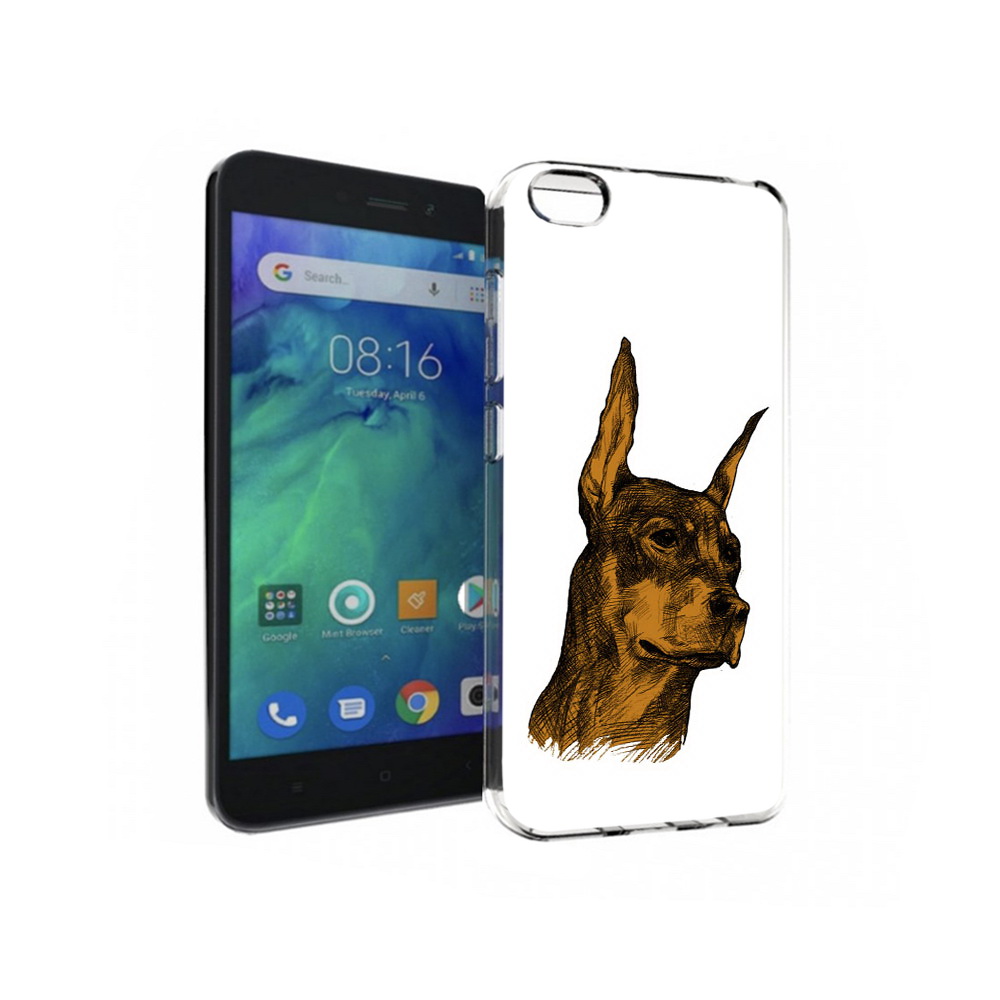 

Чехол MyPads Tocco для Xiaomi Redmi Go скетч доберман, Прозрачный, Tocco