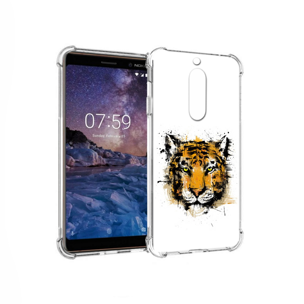 

Чехол MyPads Tocco для Nokia 7 тигруля (PT95887.123.643), Прозрачный, Tocco