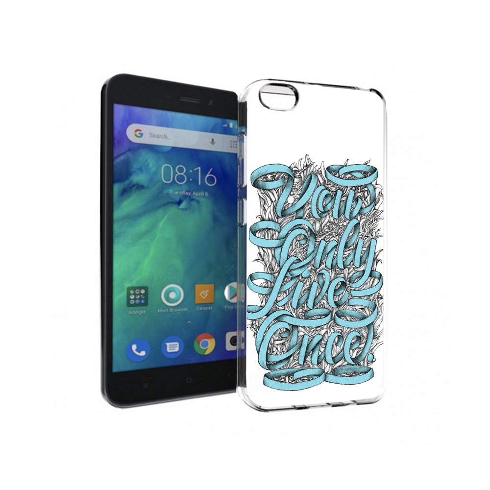 Чехол MyPads Tocco для Xiaomi Redmi Go слова из ленты абстракция