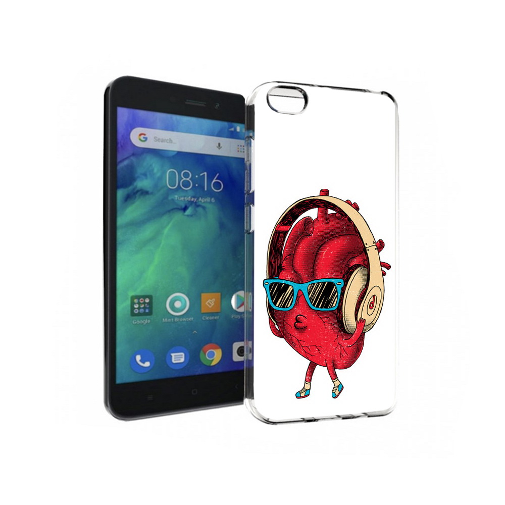 

Чехол MyPads Tocco для Xiaomi Redmi Go слушай сердце, Прозрачный, Tocco
