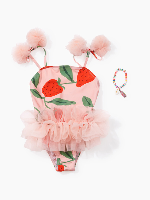 

Купальник слитный детский Happy Baby 50664, розовый; красный, 92, 50664