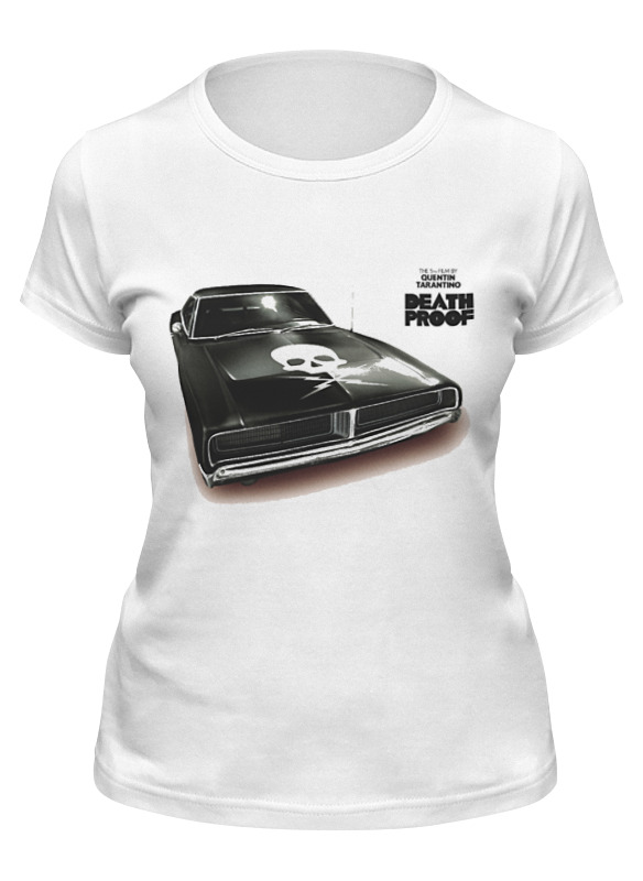 

Футболка женская Printio Death proof car белая M, Белый, Death proof car