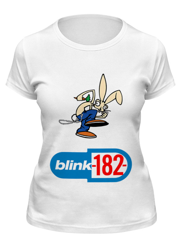 

Футболка женская Printio Blink-182 rabbit белая M, Белый, Blink-182 rabbit