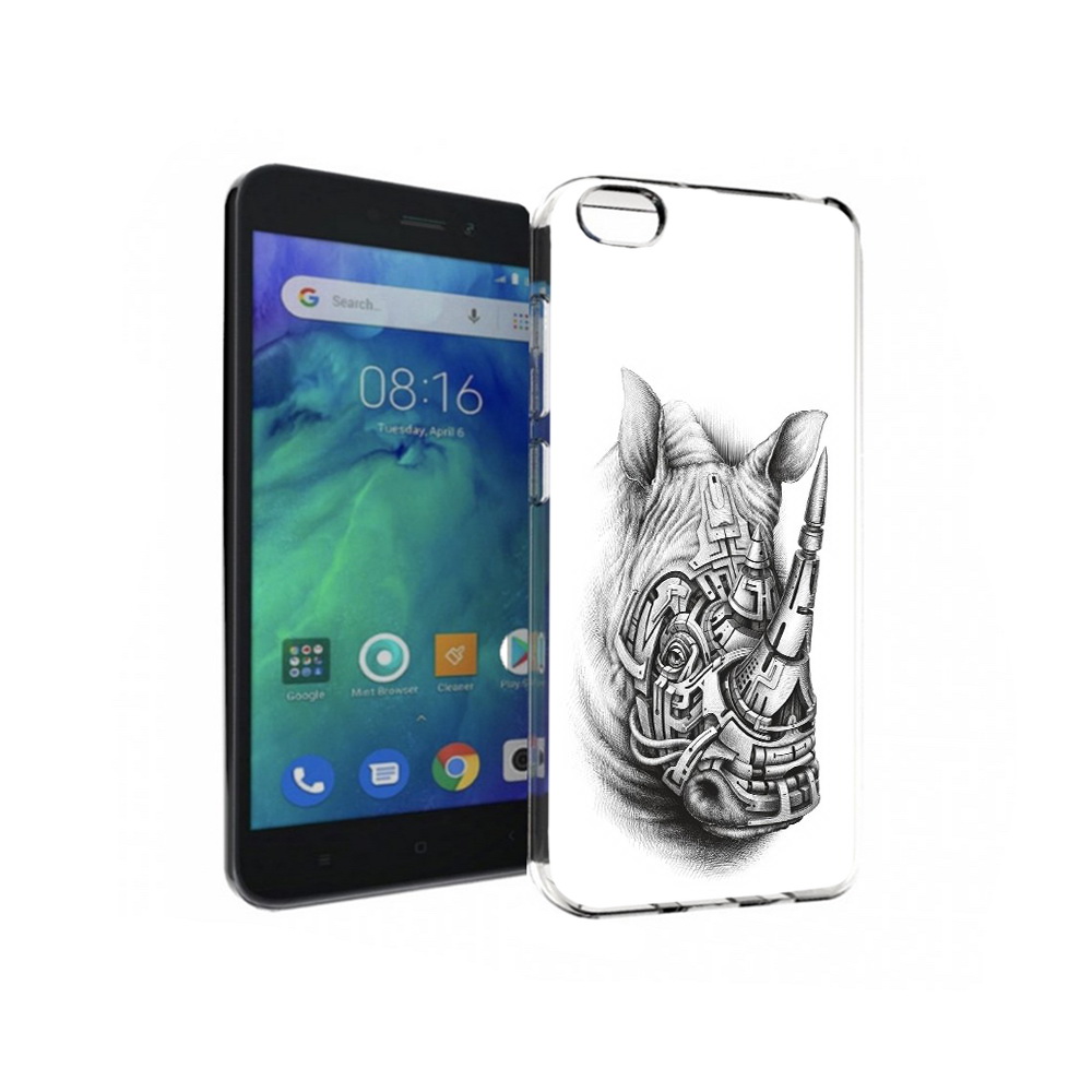

Чехол MyPads Tocco для Xiaomi Redmi Go стальной носорог, Прозрачный, Tocco