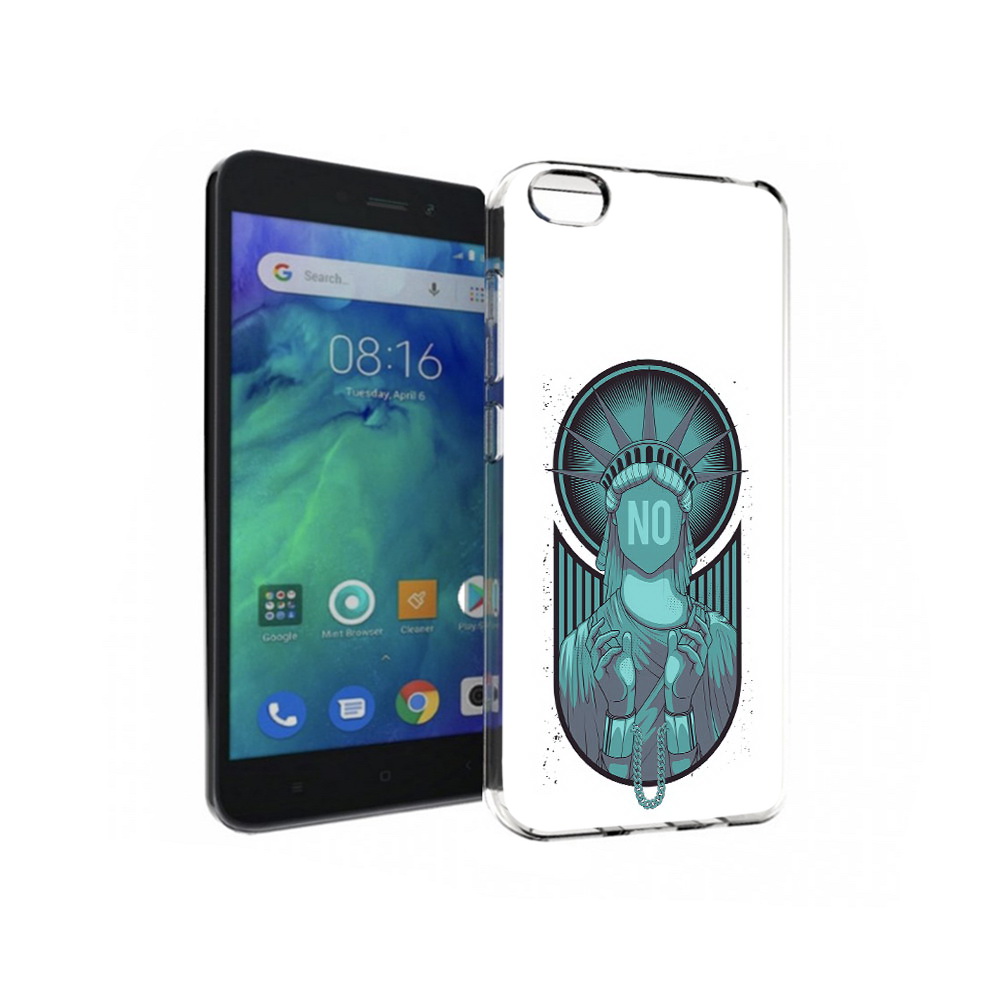 

Чехол MyPads Tocco для Xiaomi Redmi Go статуя свободы зеленый, Прозрачный, Tocco