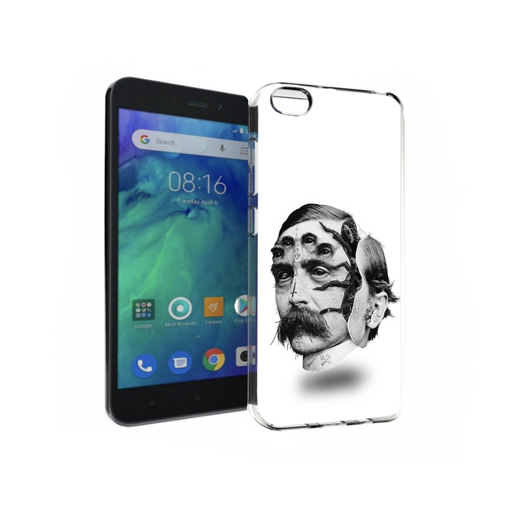 

Чехол MyPads Tocco для Xiaomi Redmi Go страшное лицо мужчины, Прозрачный, Tocco