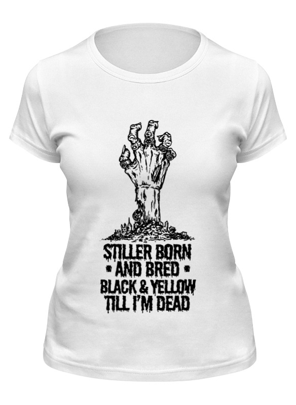 

Футболка женская Printio Steeler зомби белая M, Белый, Steeler зомби