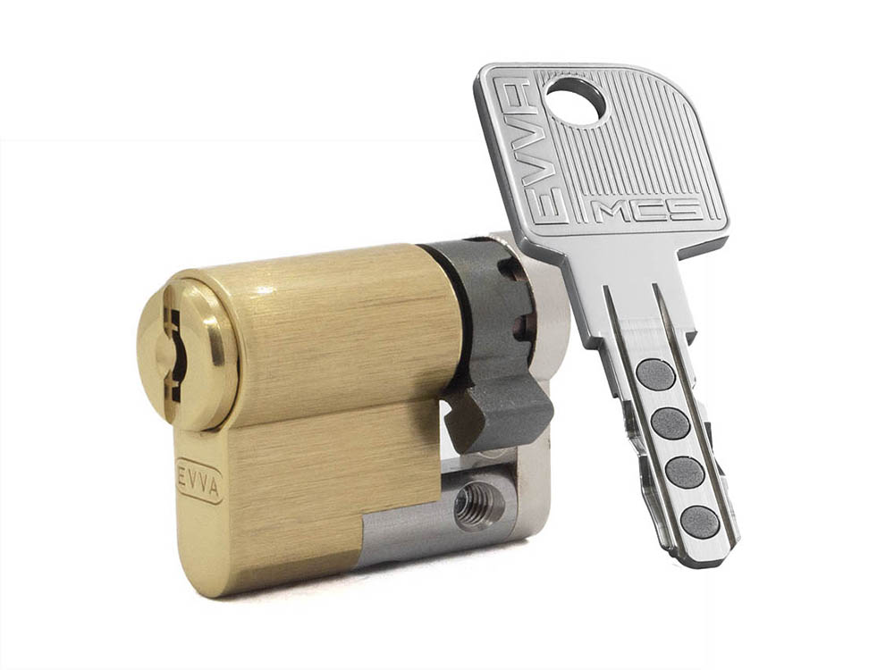 

Полуцилиндр EVVA MCS (размер 31х10 мм) - Латунь, Золотистый