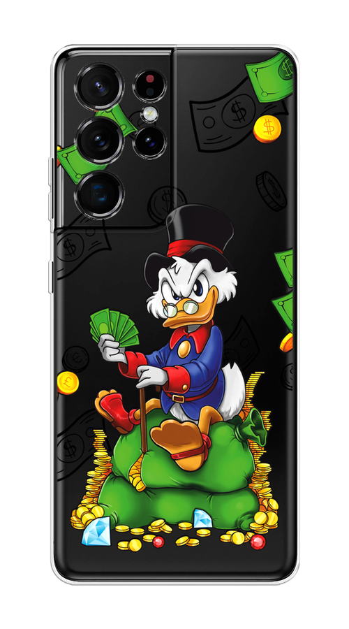 Чехол на Samsung Galaxy S21 Ultra "Scrooge Richness" 2102250-1 черный,  синий,  зеленый