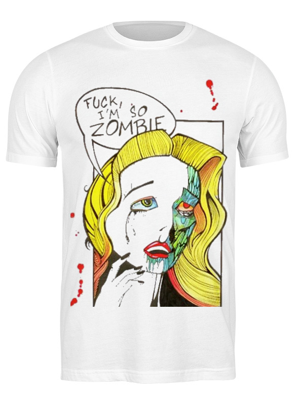 

Футболка мужская Printio Cartoon zombie белая M, Белый, Cartoon zombie