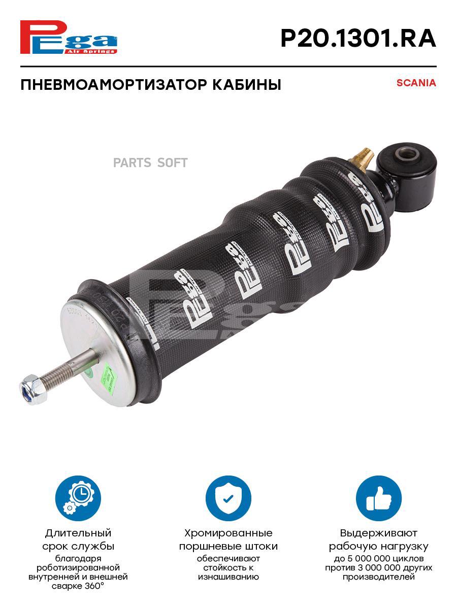 

P20.1301.RA Пневмоамортизатор каб. Scania о.н.1505563 (P20.1301.RA, 171036)