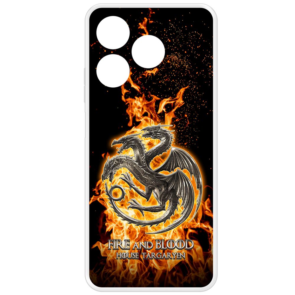 

Чехол-накладка Krutoff Clear Case Игра Престолов Дом Таргариен для Realme C61, Прозрачный