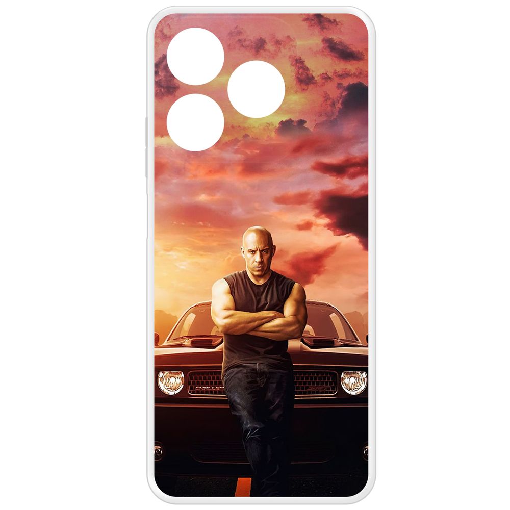 

Чехол-накладка Krutoff Clear Case Форсаж. Доминик Торетто для Realme C61, Прозрачный