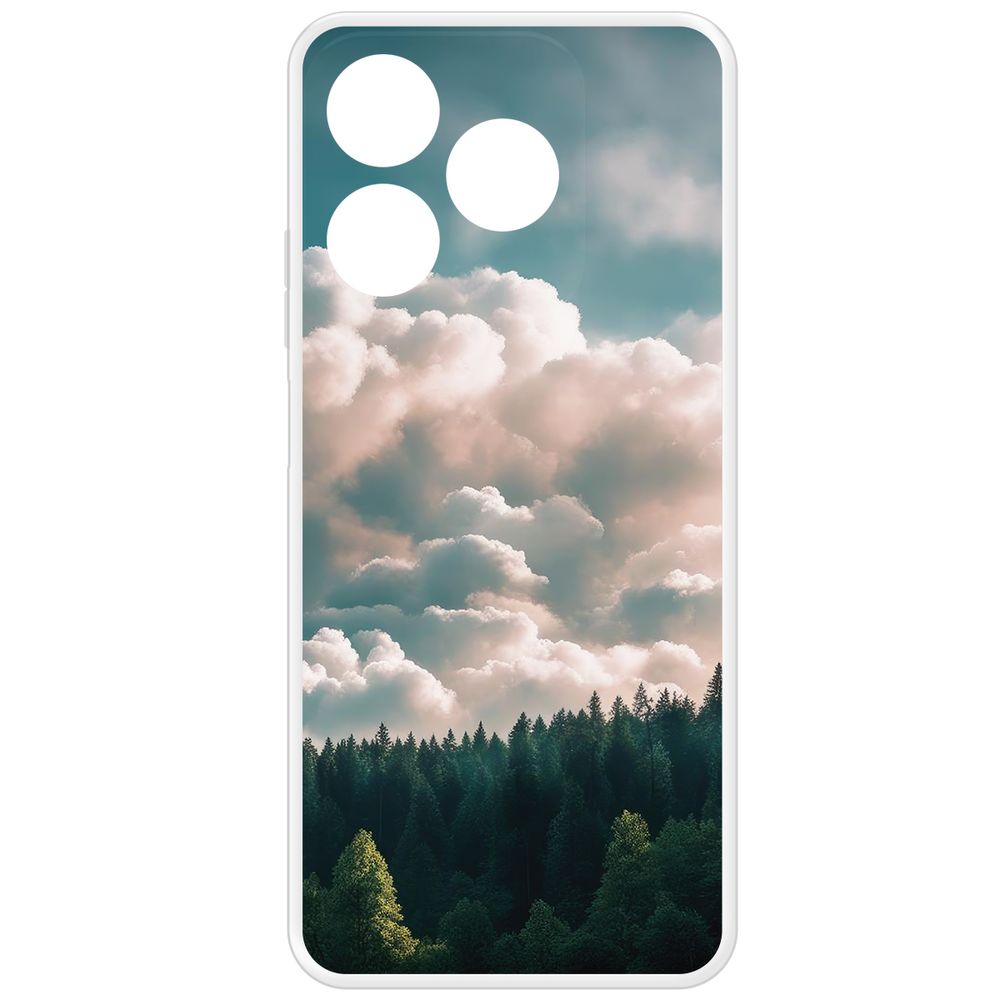 

Чехол-накладка Krutoff Clear Case Облачно для Realme C61, Прозрачный