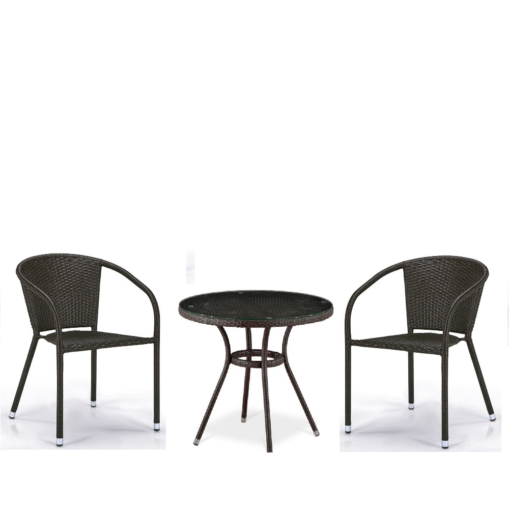 Комплект плетеной мебели Brown (2+1) Afina, арт. T282ANT/Y137C-W53