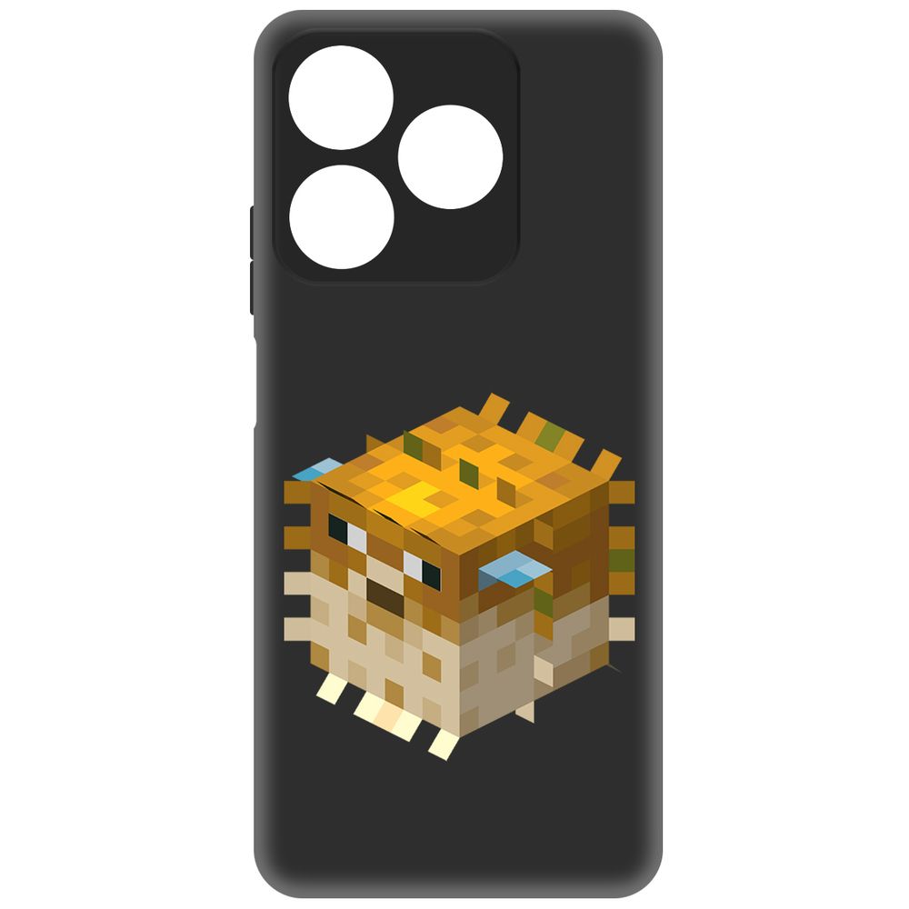 

Чехол-накладка Krutoff Soft Case Minecraft-Иглобрюх для Realme C61 черный