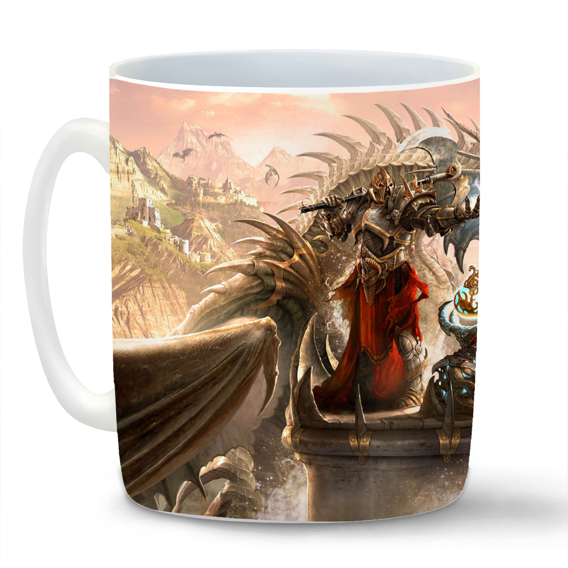 

Кружка CoolPodarok dragon eternity Дракон Рыцарь с секирой