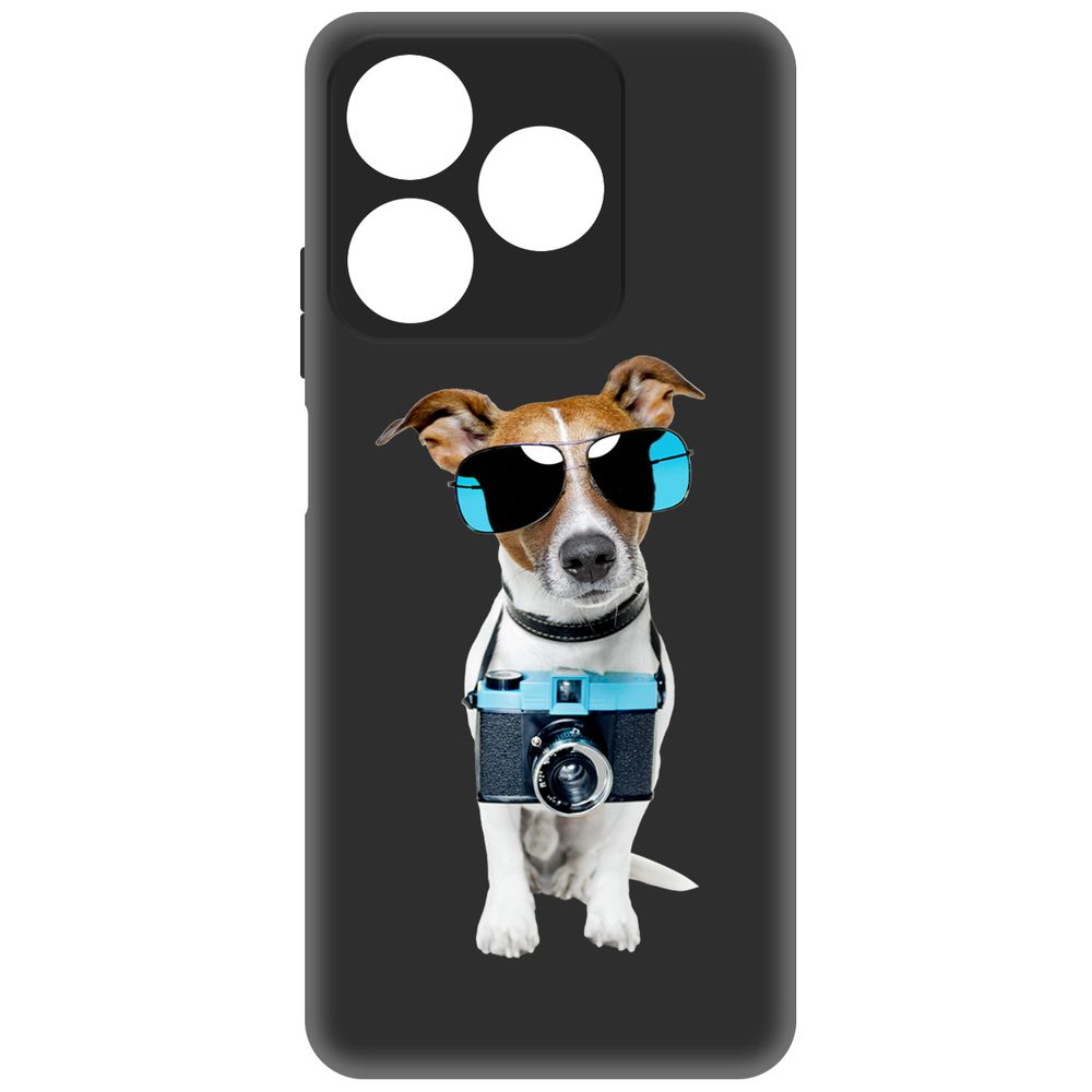 

Чехол-накладка Krutoff Soft Case Пес-турист для Realme C61 черный
