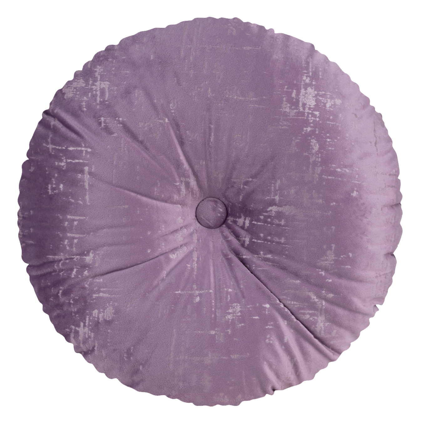 фото Декоративная подушка круглая бархат с пуговицей zengintex, 40х40 см., фиолетовый